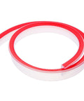 Smooth Sailing Peel And Stick Shower Door Sealing Strip Tpe Adhesive Caulk Tape For Bathroom Threshold in a roll with red and clear colors.