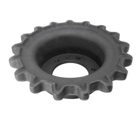 Top Shelf Replacement Drive Sprocket For Bobcat Skid Steer Loaders Rock Solid Steel Build Six Hole Bolt Pattern Seventeen Cogs. Heavy duty steel sprocket featuring a six hole bolt pattern.