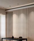 Top Tier Wood Grain Recessed Downlights Led Ceiling Potlights 3Cct Selectable Warm Neutral Cool White Can Light Fixtures With Sleek Round Trim For Modern Home Upgrades 10 Pack installed in modern interior.