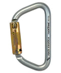 Auto-Lock Heavy Duty Carabiner with 50kN MBS, Pro-Grade Locking Climbing Gear with ergonomic design shown up close