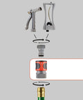 Five Eighth Inch And One Half Inch Quick Connect Starter Set For Garden Hose Fittings And Connectors Easy Snap For Sprinklers