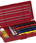 Deluxe Five Stone Controlled Angle Knife Sharpening System with Honing Oil and Storage Case made in the United States