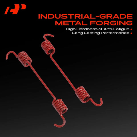 A-Premium Rear Side Drum Brake Hardware Kit For Chevrolet Camaro 2010-2015 Cadillac SRX CTS 2008-2016: red metal spring pair