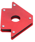 Heavy Duty Magnetic Welding Holder With 4 Inch Strong Magnetism And Durable Metal Construction For Rock Solid Metalworking Support And Easy Setup, red steel design.
