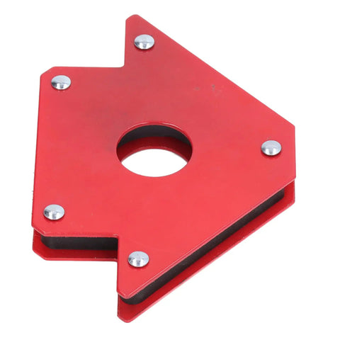 Heavy Duty Magnetic Welding Holder With 4 Inch Strong Magnetism And Durable Metal Construction For Rock Solid Metalworking Support And Easy Setup, red steel design.
