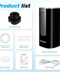 5 Gallon Water Dispenser With Digital Display And USB Powered Pump, Four Dispense Modes For Home Office RV And Camping, Foldable Spout, Food Grade Jug Pump, Portable Hydration On The Go, showing dispenser and accessories.