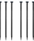Beefy 16 Inch Rebar Ground Stakes Half Inch Diameter Galvanized Steel Anchors for Landscaping, Tents, Camping, Asphalt, Heavy Duty 6 Pack