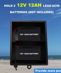 Hella Spacious Gate Opener Battery Box That Kicks Butt Holding Two 12V 12Ah Lead Acid Cells for automatic gates