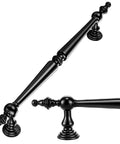 Dope Matte Black Cabinet Pulls 6.3 Inch Length With 3.78 Inch Center To Center Hole Spacing Vintage Style Drawer Handles Close-up View