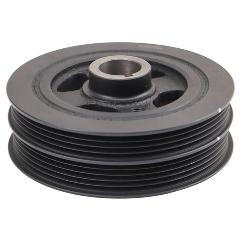 Boss Grade Harmonic Balancer And Belt Drive Pulley For Toyota Corolla Celica, side view, OE spec replacement, black durable material