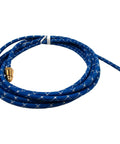 Water Welding Hose Braided 14 Ft Long Workhorse Gear For Welders Heavy Duty Flexible Coolant And Wash Down Hose For MIG TIG Welding Industrial Grade 4 M Durable Inner Layer For Safe Reliable Fluid Transfer, coiled blue braided hose with brass fitting