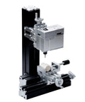 Top Tier Mini Metal Milling Machine And Vertical Mill Lathe With Slick Electroplated Body 36 Watt Motor, compact design.