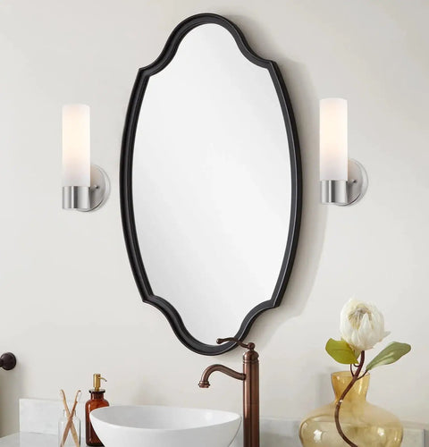Set Of 2 Dope Modern Wall Sconces With Frosted Cylinder Glass Shade And Brushed Nickel Finish For Bathroom Powder Room Hallway Lighting Sleek Minimalist Contemporary Style