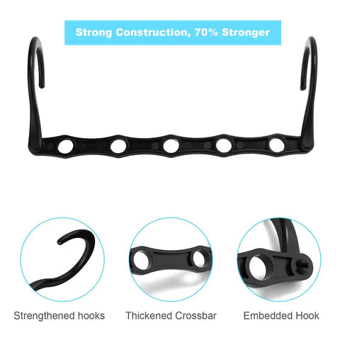 Heavy Duty 10 Pack Space Saving Hangers The Real Deal Pro Level Closet Essential With Enclosed Anti Slip Slots Holds Up To 30 Pounds Wrinkle Free Black Storage That Simply Goes Hard For Your Daily Wardrobe