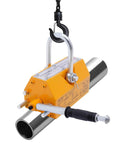 Beefy Steel Magnetic Lifter With Super Grippy Rubber Handle And Heavy Duty U Loop Shackle Hook 10.6 X 5.5 Inch permanent magnet hoist tool lifting steel pipe.