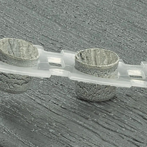 Close-up of hidden deck screws designed for Trex Enhance Rocky Harbor planks to ensure a smooth install and time-saving.