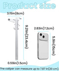 Stainless Steel Digital Caliper Measuring Tool With 0.001 Inch And 0.02mm Precision size comparison with smartphone