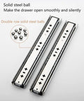 Heavy Duty 900Mm Full Extension Drawer Slides Ball Bearing Metal Rails Side Mount for Cabinets with solid steel balls.