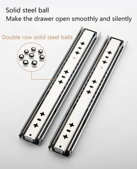 Heavy Duty 900mm Full Extension Drawer Slides With Rock Solid Ball Bearing Tracks For Smooth Cabinet Action Pro Grade steel slides with double row solid steel balls