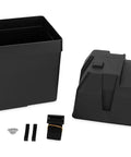 Built Like A Tank Heavy Duty Corrosion Resistant Polymer Battery Box with lid, screws, and strap for secure 6v RV use.