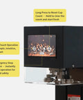 Touch screen operation of Pro Grade Automatic Soda Can Sealer For Aluminum And Plastic Cans, highlighting features.