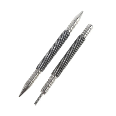 2 Pack Nail Setter Kit For Tight Spaces On Hard Metal Surfaces Door Hinge Pin Tool With Spring For Home And Pro Use CNC Machined Carbon Steel Oxide Finish Heavy Duty Marking For Precise Drilling, two steel punch tools
