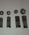 Solid 24 Piece Bsp Bspp Tap And Die Set For Pipe Threads From One-Eighth Inch To Full Inch With Hardened Steel Cutting Edges Perfect For Pro Repairs And Custom Fabrication Jobs Without The Headache. steel taps and dies laid out by size