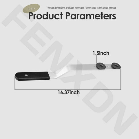 16 Inch Duct Stretcher Tool For HVAC Ductwork Alignment With Offset Handle And Sliding Washers, measuring 16.37 inches