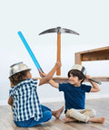 Kids playing with Performance Party Pickaxe Prop Decorative Toy for Birthday Celebrations Stage and Photo Opportunities.