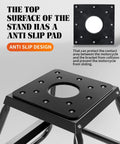 Close-up of Beefy Universal Dirt Bike Stand, Detachable Powder Coated Anti Slip Steel MX Box For Off Road Maintenance, top view