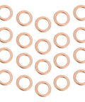 40 Pcs Copper Crush Sealing Washers Kit 0.4 Inch Flat Copper Gaskets for Automotive Hydraulic Systems and Brake Lines