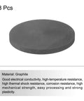 Round Graphite Block Disk Ingot High Purity Graphite Plate Sheet 60X5MM For Melting Casting And Electrolysis Pack of 3