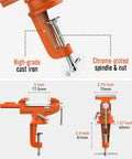 Beastly Table Vise With 3 Inch Jaw Opening And 360 Degree Swivel Base Bench Clamp For Any Workbench Thickened details