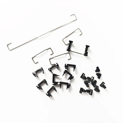 Premium Plate Mount Costar Stabilizer Kit Featuring Balanced Raised Wire Shafts For Sixty And Eighty Seven Mechanical Keyboards parts set.
