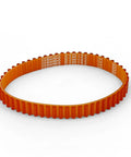 Premium Timing Drive Belt For Intermec PM42 PM43 Thermal Label Printer 162MM OEM Replacement in orange, showcasing ribbed design.