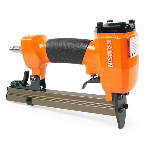 Pneumatic Upholstery Stapler 22 Gauge Continuous Firing, Three-Eighth Inch Crown, Fits 71 Series Staples, solid metal body