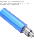 Go To Portable Electric Hand Drill Kit For Wood Crafting And Polishing with blue aluminum alloy body, adjustable chuck 0.3-4mm