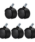 Five Pack Built Tough Nylon Caster Wheels With Swivel Like A Dream Rollers For Hassle Free Trolley And Cabinet Moves threaded stem black 50mm rollers