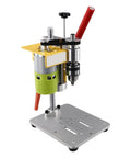 Powerful Mini Drill Press CNC Milling Machine Portable Benchtop with green motor for precise wood and metal drilling.