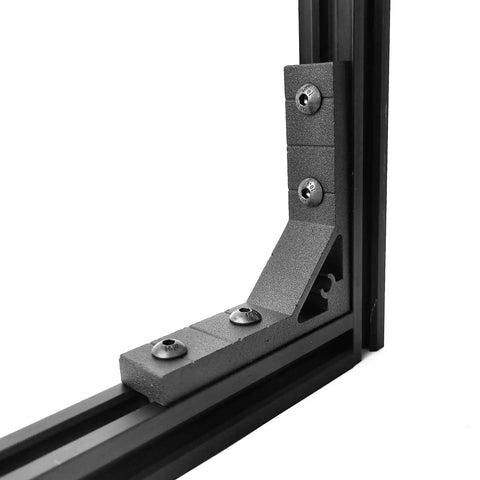 Installed 12 Pack 2020 Angle Bracket Corner Black With T Nuts And Screws Wrench For 8020 Aluminum Profile V Slot 3D Printer Frame