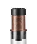Manual Espresso Maker For On The Go Portable Coffee Machine With 2 In 1 Bottomless Portafilter No Electricity For Camping Travel Office Cafe Quality Stainless Steel 80ml Tank And 2 Year Warranty featuring wooden and glass design