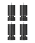 Beefy 4 Piece Black 6cm Furniture Support Legs With 10mm Screw Holes Table Feet for Beds Cabinets Sofas and Tables Heavy Duty Aluminum