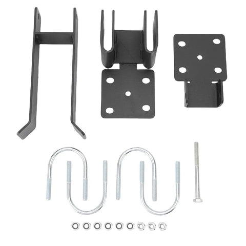 Solid Carbon Steel Double Gate Latch With Strong Arm Design For Chain Link Fences installation components including brackets and bolts.