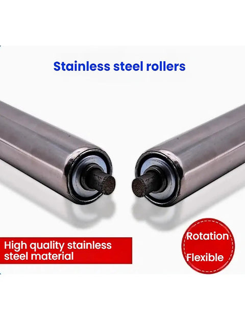 Built Tough Stainless Steel Conveyor Rollers 12 Mm Diameter smooth glide idlers showcasing high-quality rotation and stainless steel material.
