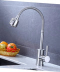 Shower Head 360 Degree Faucet Water Dispenser hot and Cold faucets Single-Tube tap for Kitchen Sink Rod Stainless Steel Single Handle installed near fresh produce.