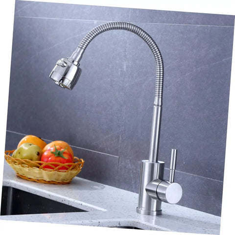 Shower Head 360 Degree Faucet Water Dispenser hot and Cold faucets Single-Tube tap for Kitchen Sink Rod Stainless Steel Single Handle installed near fresh produce.
