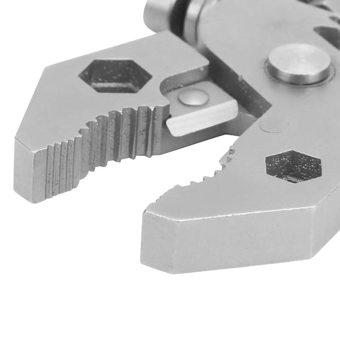 Close-up of pliers on Beefy 25 Inch Stainless Steel Folding Multitool Kit With Wrench Wire Cutter Screwdrivers And 20 Plus Tools