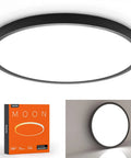 Slim 12 Inch 24W Flush Mount Round LED Ceiling Light Fixture Low Profile Daylight White Black Close To Ceiling Design For Bedrooms Living Room Kitchen Non Dimmable