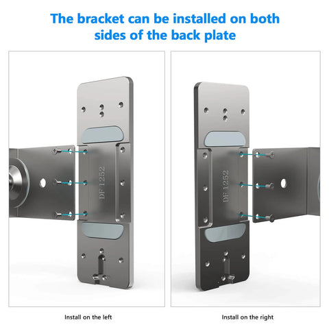 Double view of Anti Theft Doorbell Mount For AOSU Video Doorbell SE Pro Ultra No Drilling Bracket on door.