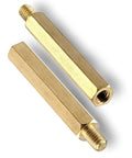 Brass M4 Male To Female Thread Spacer Standoff 41mm Total Length With 6mm Hex Pillar And 35mm Body Gold For Drones Quadcopters PC Builds And Circuit Boards Pack Of 10